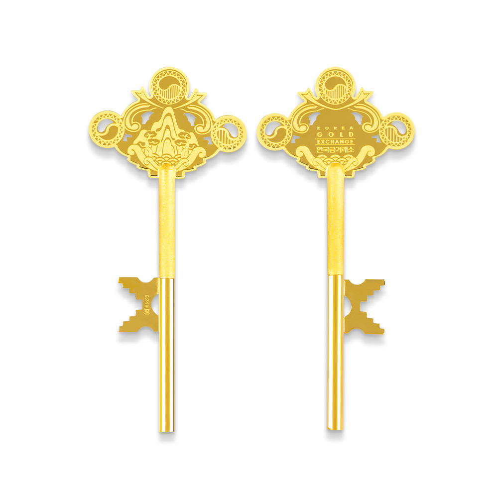 일월오봉도 순금열쇠 상패우드케이스 18.75g